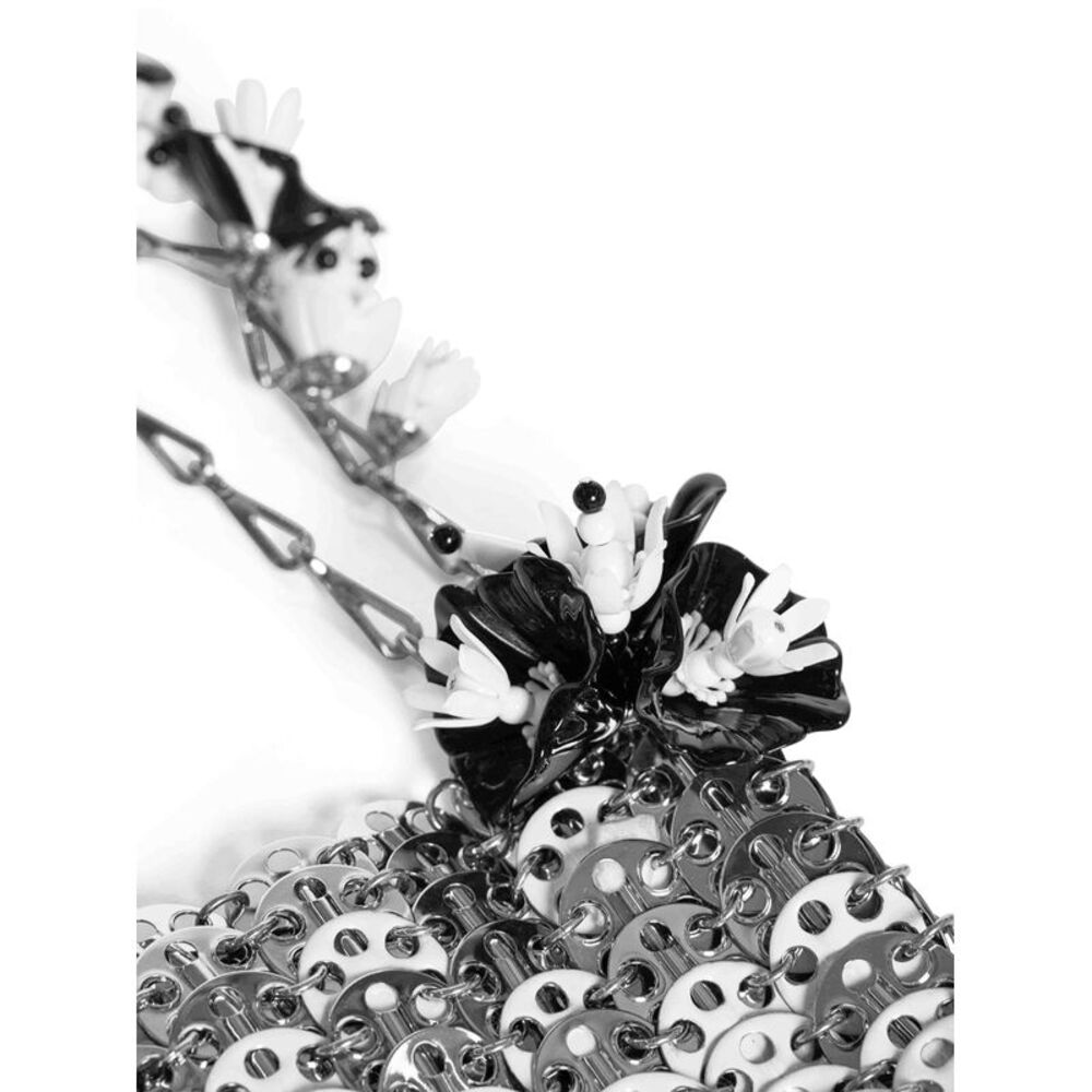 Rabanne Women Silver And White 1969 Nano Shoulder Bag - Picture 4 of 4